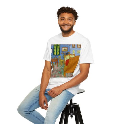 The Bedroom by Vincent van Gogh Unisex Garment-Dyed T-shirt