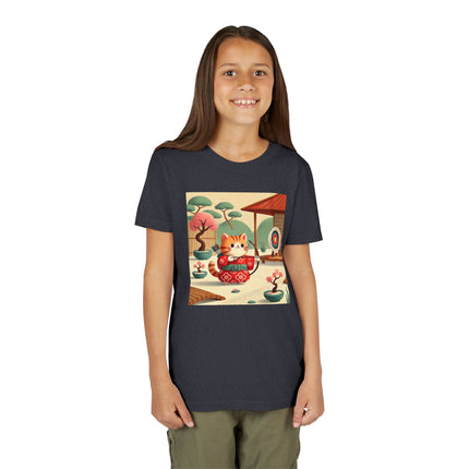 Archer Kitten in the Zen Garden Youth Short Sleeve Tee