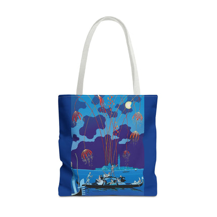 Fireworks in Venice by George Barbier Tote Bag (AOP)