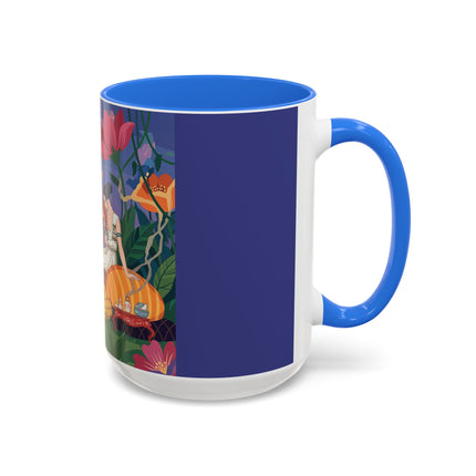 The Garden Of Quiet Reverie Colorful Mugs – Art Deco Botanical Serenity