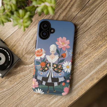 🌸🎀 The Grand Floral Promenade Phone Case – Art Deco Fashion Fantasy