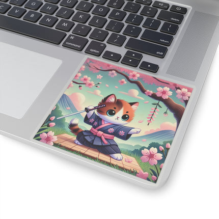 Samurai Kitten Kiss-Cut Stickers (4 Sizes)