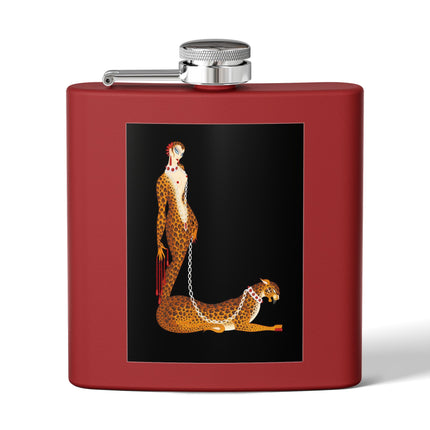 Leopard Queen Stainless Steel Flask – Wild Beauty & Art Deco Glamour
