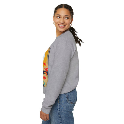Black Cat in Kimono Unisex Heavy Blend™ Crewneck Sweatshirt
