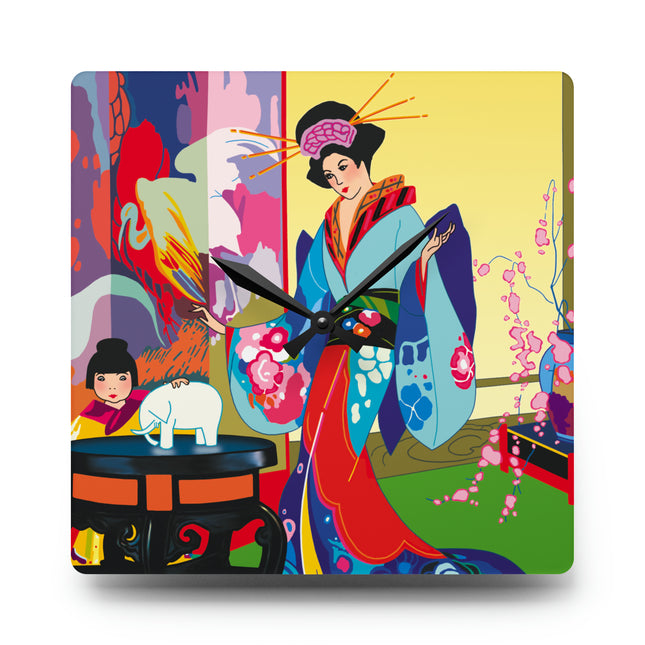 A Timeless Journey by Umberto Brunelleschi Acrylic Wall Clock, Round and Square