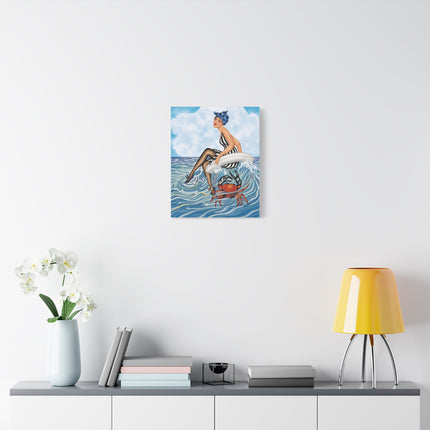 🦀🌊 The Seaside Crab Ride Placemat – Art Deco Beach Whimsy