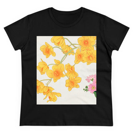 Golden Bow Orchid Women's Midweight Cotton Tee