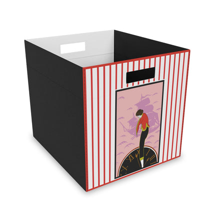 Woman Waiting for her Beloved at 1:59 Felt Storage Box