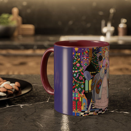 🎄✨ The Lady Of The Christmas Ornament Colorful Mug – Art Deco Holiday Fantasy