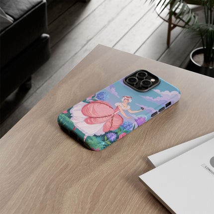 🎭🌸 The Lady Of The Secret Masquerade Phone Case – Art Deco Garden Fantasy