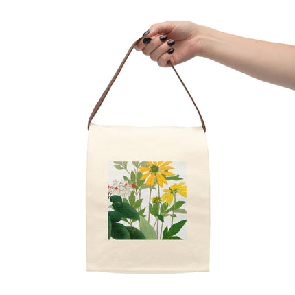 Clerodendrum & Rudbeckia by Tanigami Kônan Canvas Lunch Bag With Strap