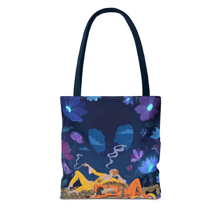 🌙🌺 The Midnight Garden Dreamers Tote Bag – Art Deco Nocturne