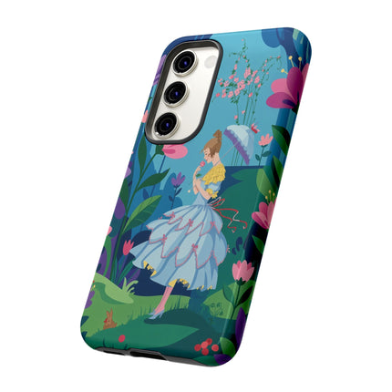 🌸☂️ A Stroll Through The Enchanted Forest Phone Case – Art Deco Floral Fantasy