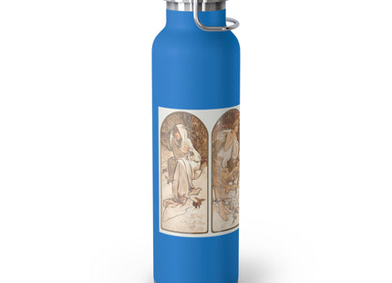 The Seasons by Alphonse Maria Mucha Copper Vacuum Insulated Bottle, 22oz