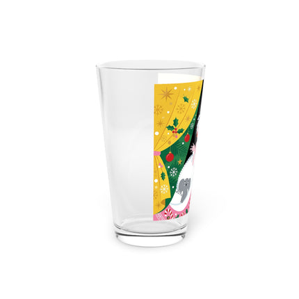 💌🎄 The Christmas Letter Of Holly House Pint Glass – Whimsical Art Deco Holiday Charm