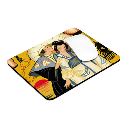 Golden Embrace Mouse Pad, Round and Rectangle