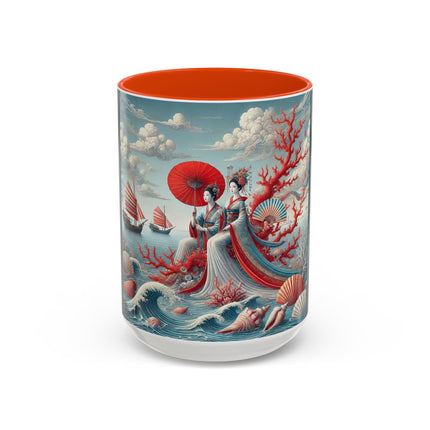 Ladies by the Quiet Sea Colorful Mugs (11oz, 15oz)