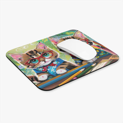 Kitten Scholars Mouse Pad, Rectangle