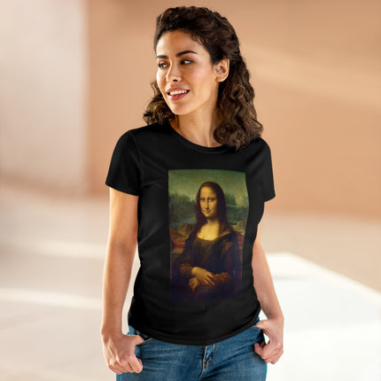 Mona Lisa by Leonardo da Vinci Women's Midweight Cotton Tee