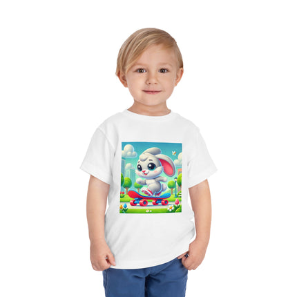 Skateboard Bunny Adventure Toddler Short Sleeve Tee