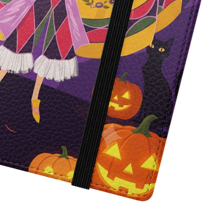 🎭🌹 The Harlequin Rose Masquerade Flip Case – Theatrical Halloween Romance