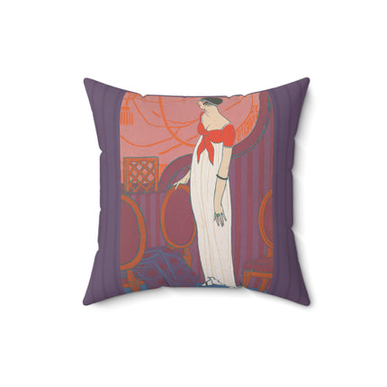 L’Entracte by Georges Lepape Spun Polyester Square Pillow