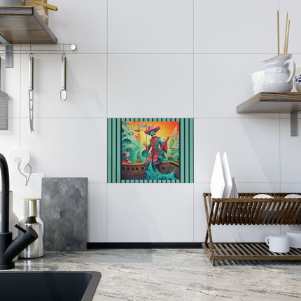 Skeleton Crew of the Misty Seas Ceramic Tile