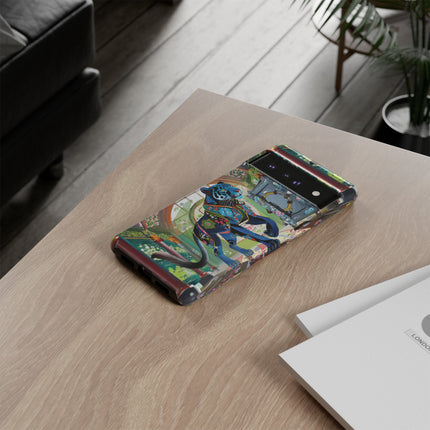 Cyber Panther's Hunt Phone Cases