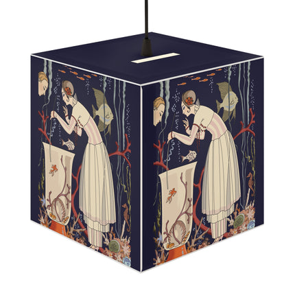 The Dazzling Little Fish by George Barbier Light Cube Lamp