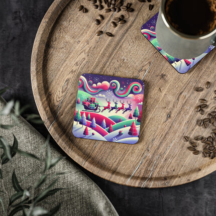Festive Reindeer Flight Coasters