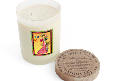 Elegant Holiday Woman with Gifts Scented Candle - Full Glass, 11oz