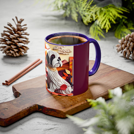 Shih Tzu at an Autumn Colorful Mugs (11oz, 15oz)