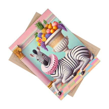 Zebra, Fruit, and Pink Columns Ceramic Tile