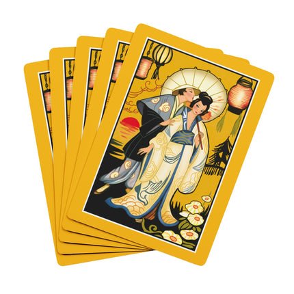 Golden Embrace Playing Cards