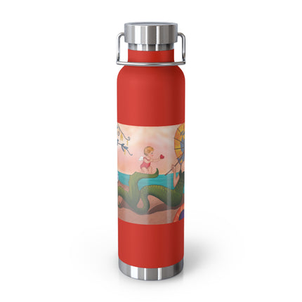 Mermaid with Parasol and Cupid by George Barbier Copper Vacuum Insulated Bottle, 22oz
