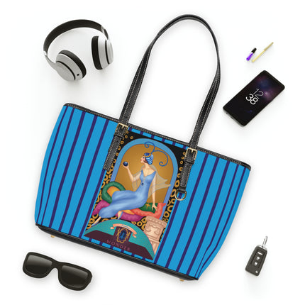 September & Sapphire (from the Gem Series) by Sofia Chiostri PU Leather Shoulder Bag