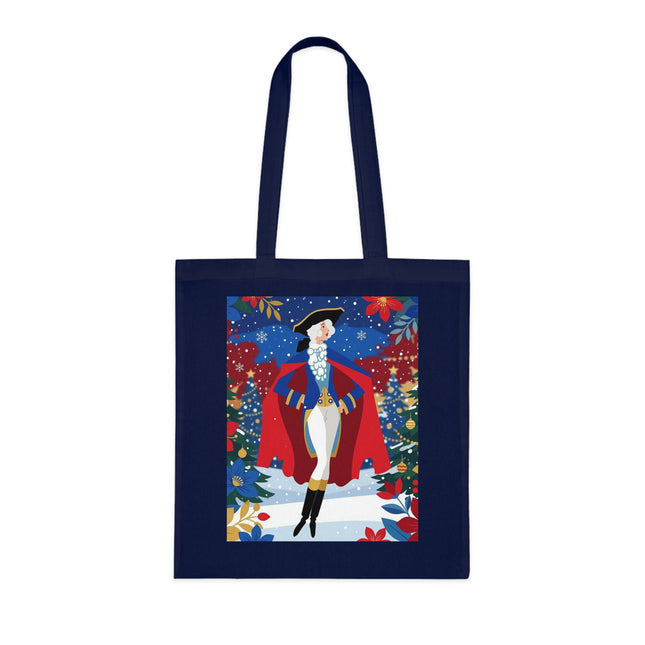 🎄🎭 The Christmas Masquerade Lady Cotton Tote Bag – Art Deco Holiday Glamour