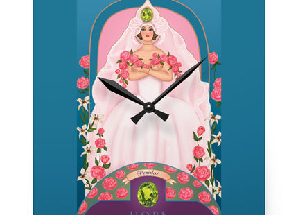 August & Peridot Zodiac Acrylic Wall Clock