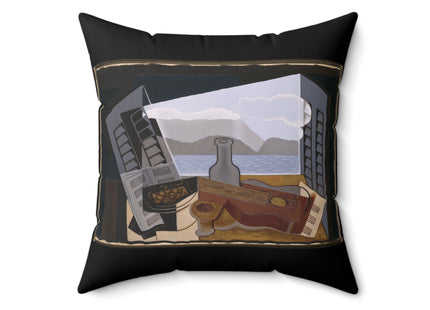 Open Window by Juan Gris Spun Polyester Square Pillow