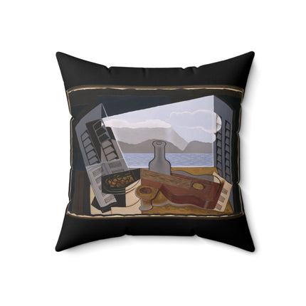 Open Window by Juan Gris Spun Polyester Square Pillow