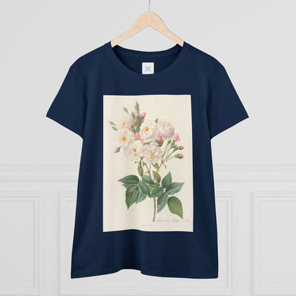 Rosa Noisettiana by Pierre Joseph Redouté Women's Midweight Cotton Tee
