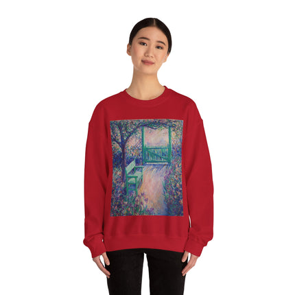 The Artist’s Garden (The Green Chair) by Theodore Earl Butler Heavy Blend™ Crewneck Sweatshirt