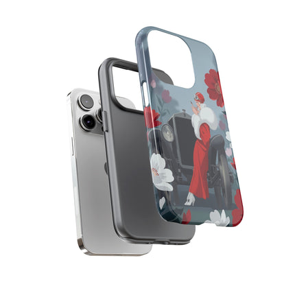 🚗🌺 The Lady Of The Grand Touring Car Phone Case – Art Deco Motoring Elegance