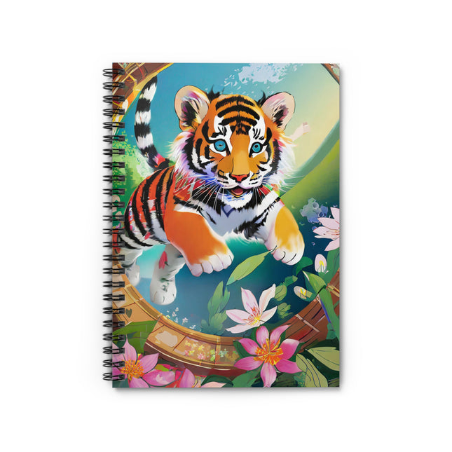 Majestic Tiger Cub Spiral Notebook - Ruled Line