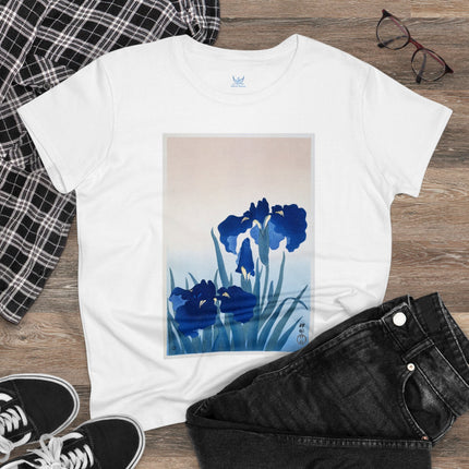 Irises by Ohara Koson Women's Midweight Cotton Tee