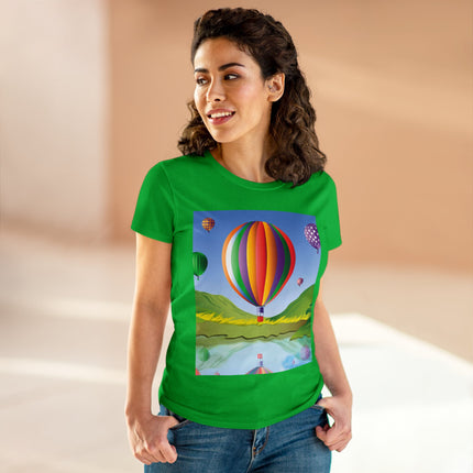 Colorful Heights Women's Midweight Cotton Tee