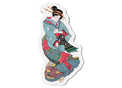 Beauties in a Spring Storm by Keisai Eisen Die-Cut Magnets (5 Sizes)