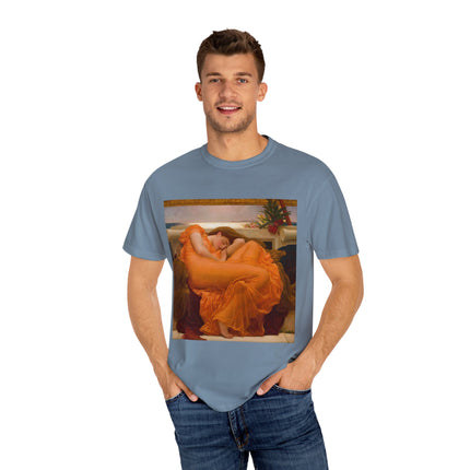Flaming June by Frederic Leighton Unisex Garment-Dyed T-shirt