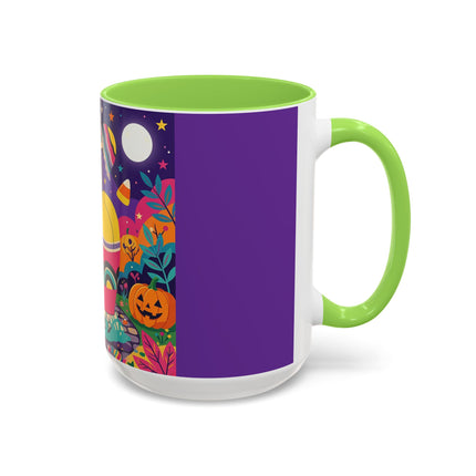 🌙🎃 The Lady Of Moonbeam Hollow Colorful Mug – Whimsical Halloween Charm