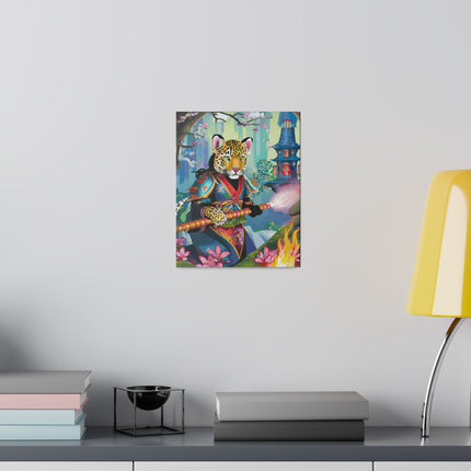 Cyberpunk Leopard Matte Canvas, Stretched, 0.75"